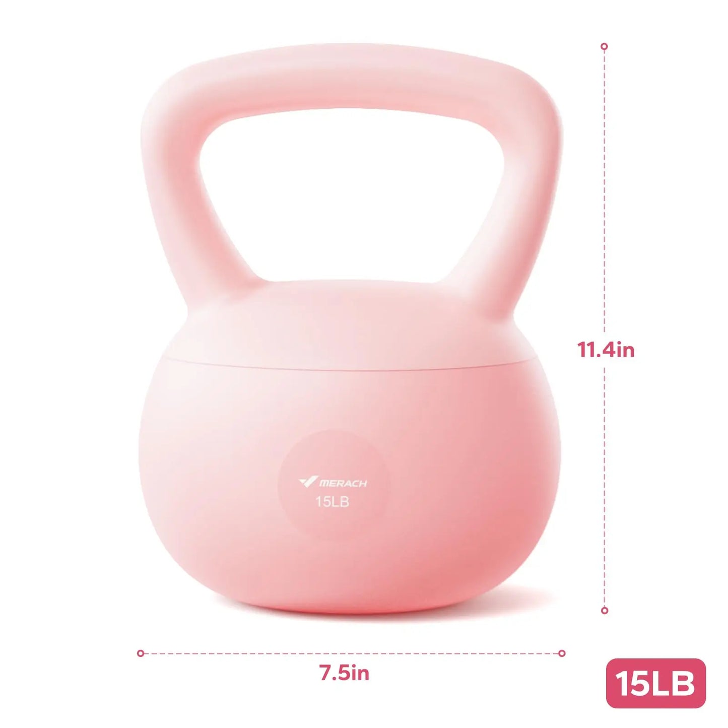 Soft Kettlebell Non-Slip Wide-Grip Handle Cushioned Horizontal Base Filled with Fine Mineral Sand Premium Kettle Bell