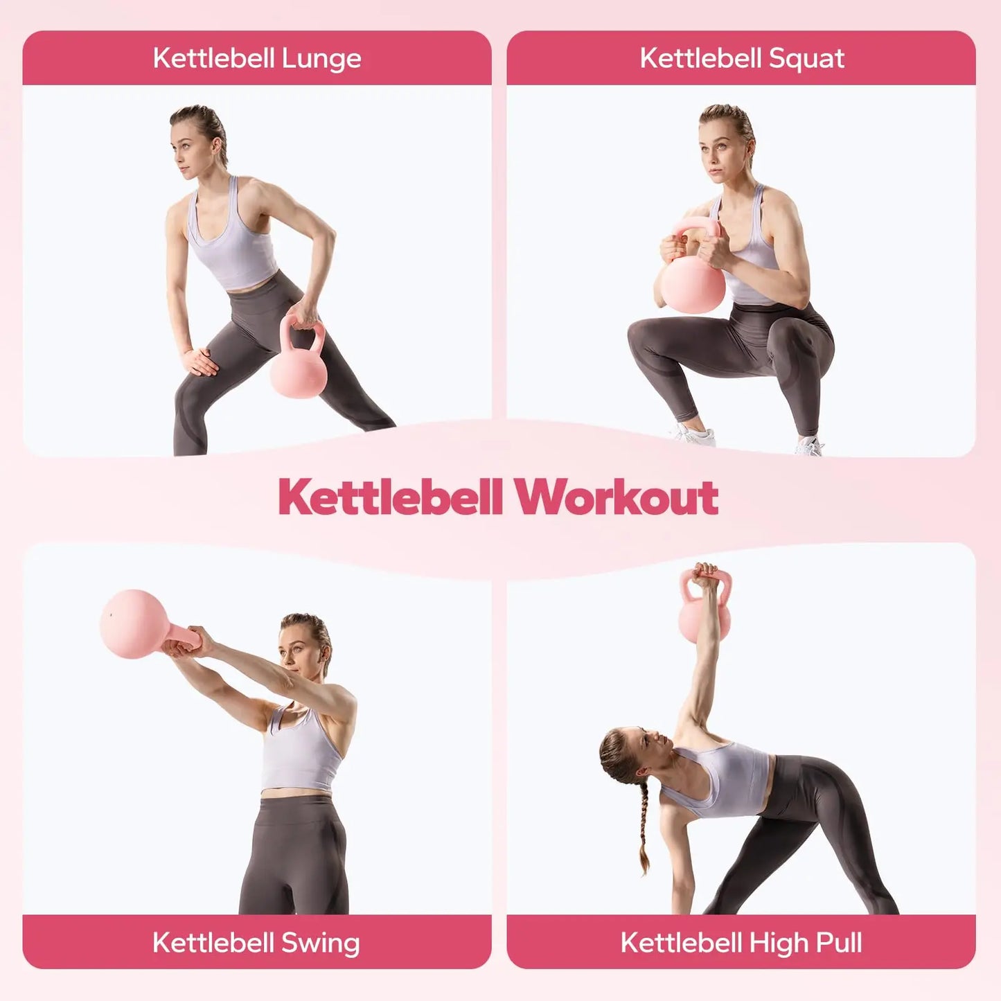 Soft Kettlebell Non-Slip Wide-Grip Handle Cushioned Horizontal Base Filled with Fine Mineral Sand Premium Kettle Bell