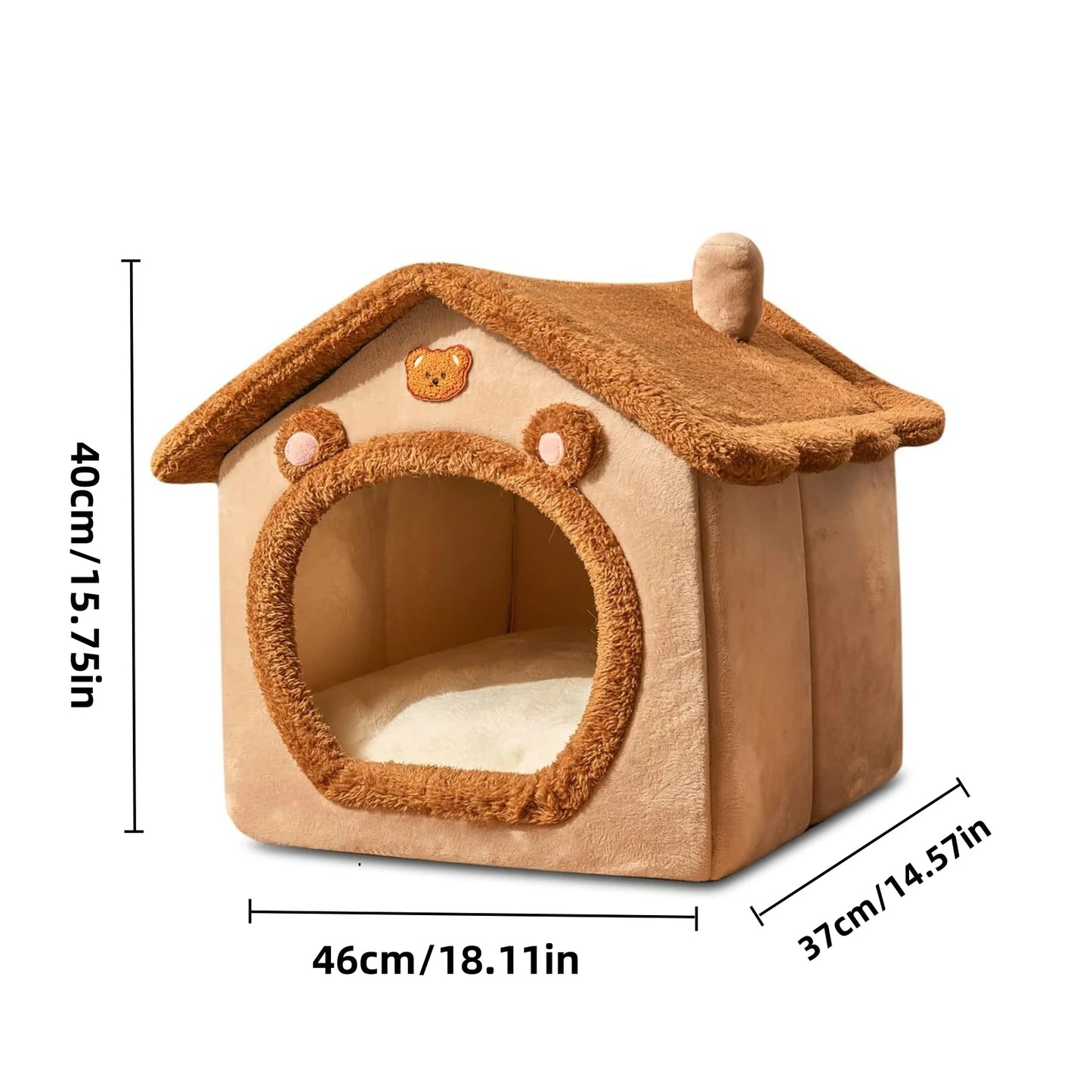 Pet Bed for Cats and Dogs - Cozy Indoor Pet Shelter with Soft Cushion, Stylish Design, Durable and Easy to Clean