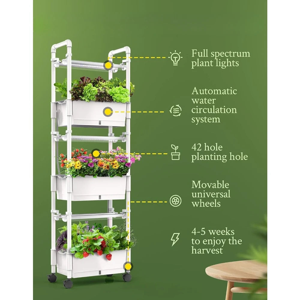 Indoor Hydroponic Planting System, Aquatic Plant Growth System, 42 Pod