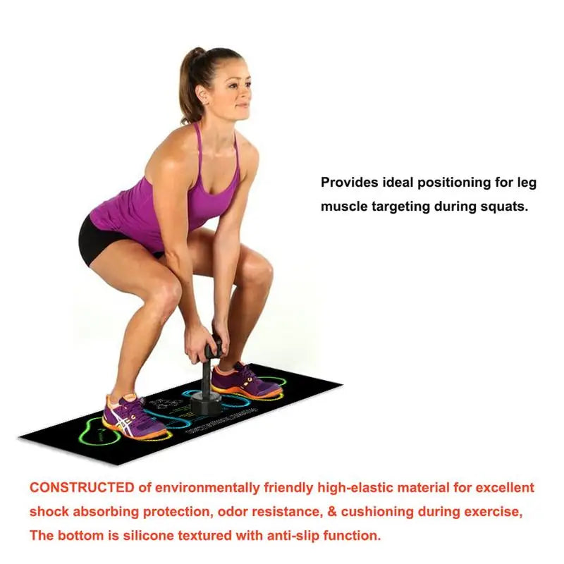 Squat Mat Knee Mat 3 Layered Stretch Mat Squat Assist Trainer Stretch Mat Non-slip Squat Foot Placement Mat Yoga Pad Cushion For