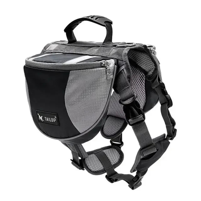 Pet Outdoor Backpack Large Capacity Dog Adjustable Saddle Bag Luxury Dog Backpack Harness Carrier For Traveling Hiking