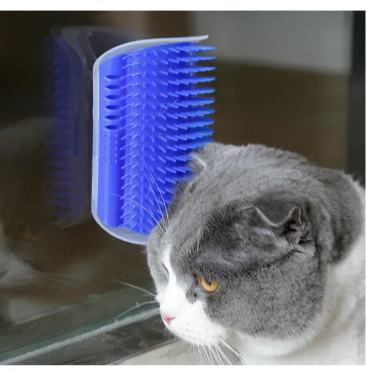 Cat Self Groomer Brush Pet Grooming Supplies Hair Removal Comb for Cat Dog Hair Shedding Trimming Cat Massage Device with catnip