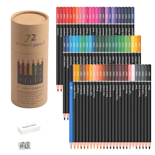 Professional 72 Colors Oily Wooden Colored Pencils Set  Artist Painting Coloring Drawing Sketch Supplies environmental tools