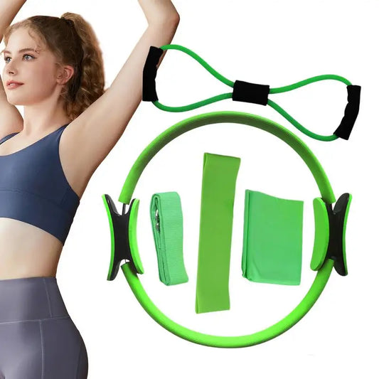 Pilates Ring Set Fitness Workout Equipment Pilates Equipment For Home Workout Resistance Bands Fitness Ring For Yoga And Pilates