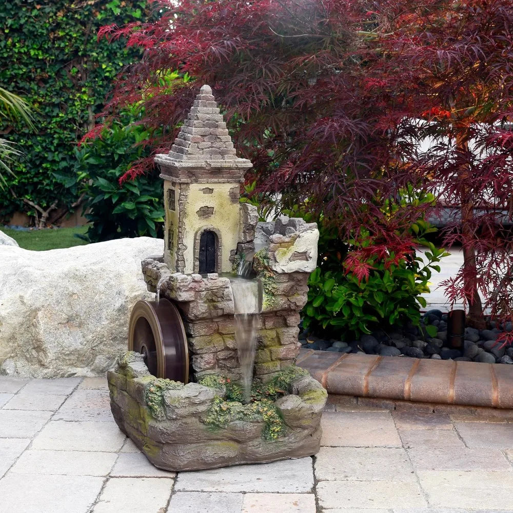 Fairy Castle Water Wheel Fountain