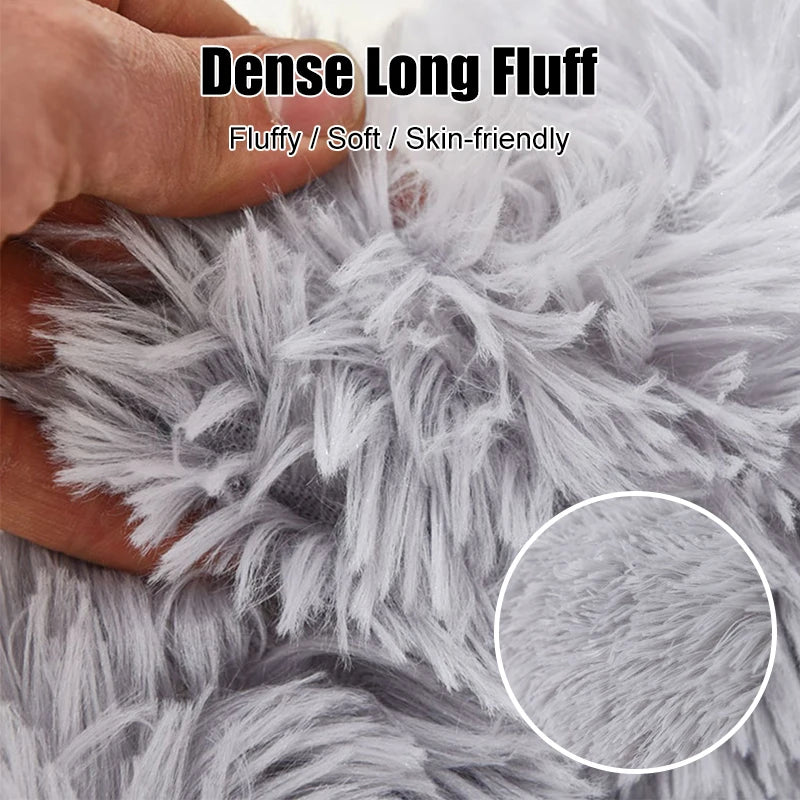 Fluffy Pets Dogs Beds Large Round Dog Bed Super Warm, Soft Cat House Plush Cat Nest