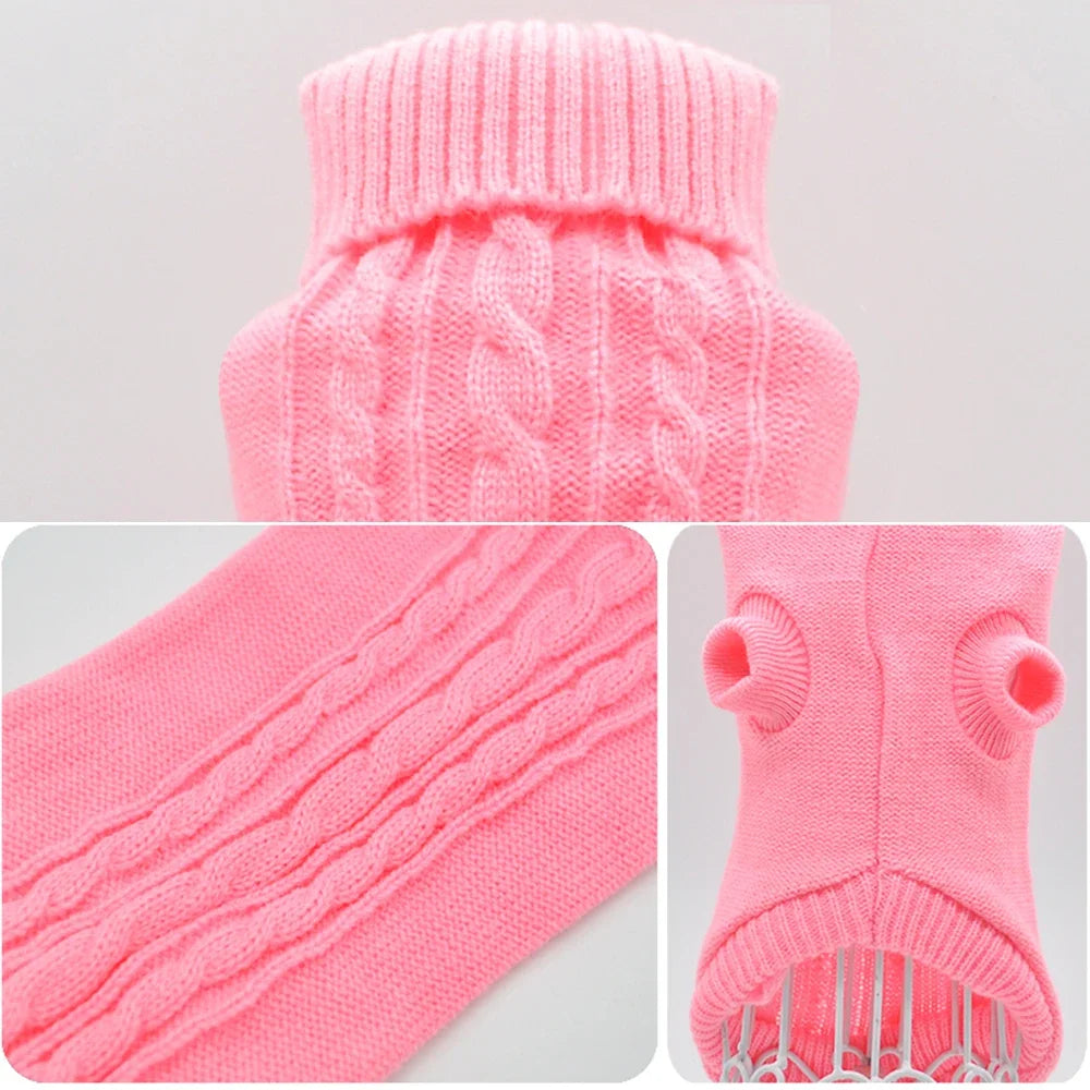 Dog Cat Sweater Winter Warm Cotton Cat Clothes Knitted Sweater  Vest For Small Cats Dogs