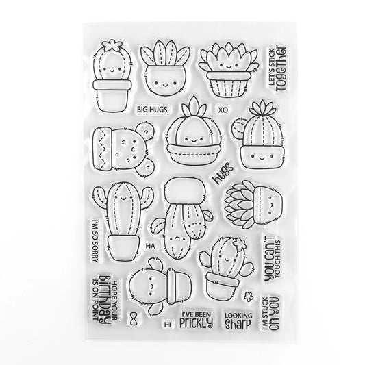 Cactus Plant Clear Stamps and Cutting Dies For DIY Craft Making Card Photo Album Scrapbooking Decoration Template Art Decoration