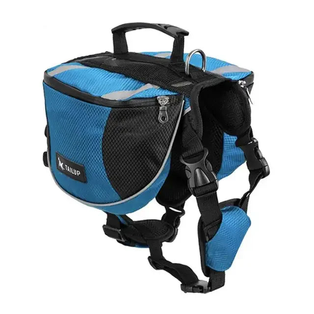 Pet Outdoor Backpack Large Capacity Dog Adjustable Saddle Bag Luxury Dog Backpack Harness Carrier For Traveling Hiking