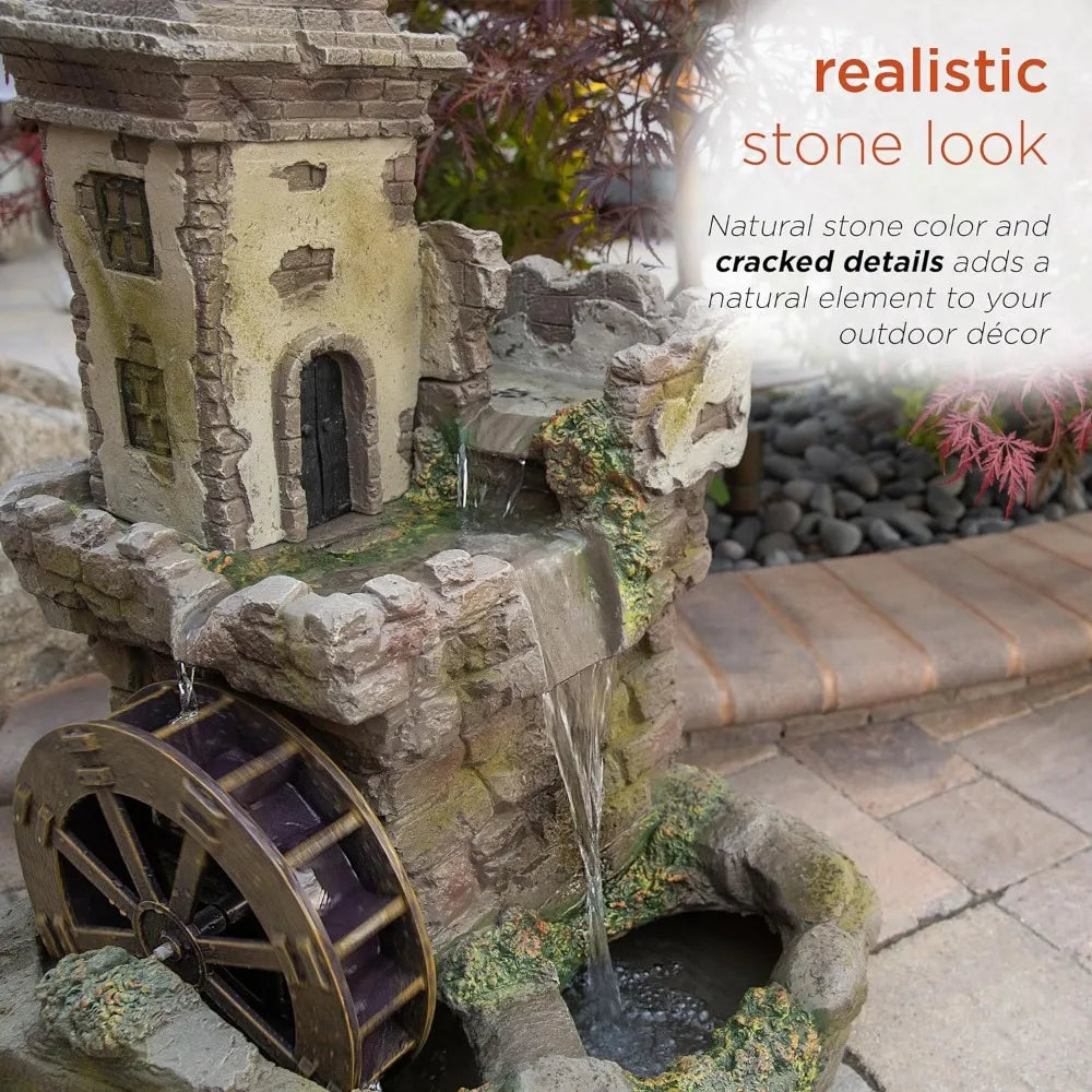 Fairy Castle Water Wheel Fountain