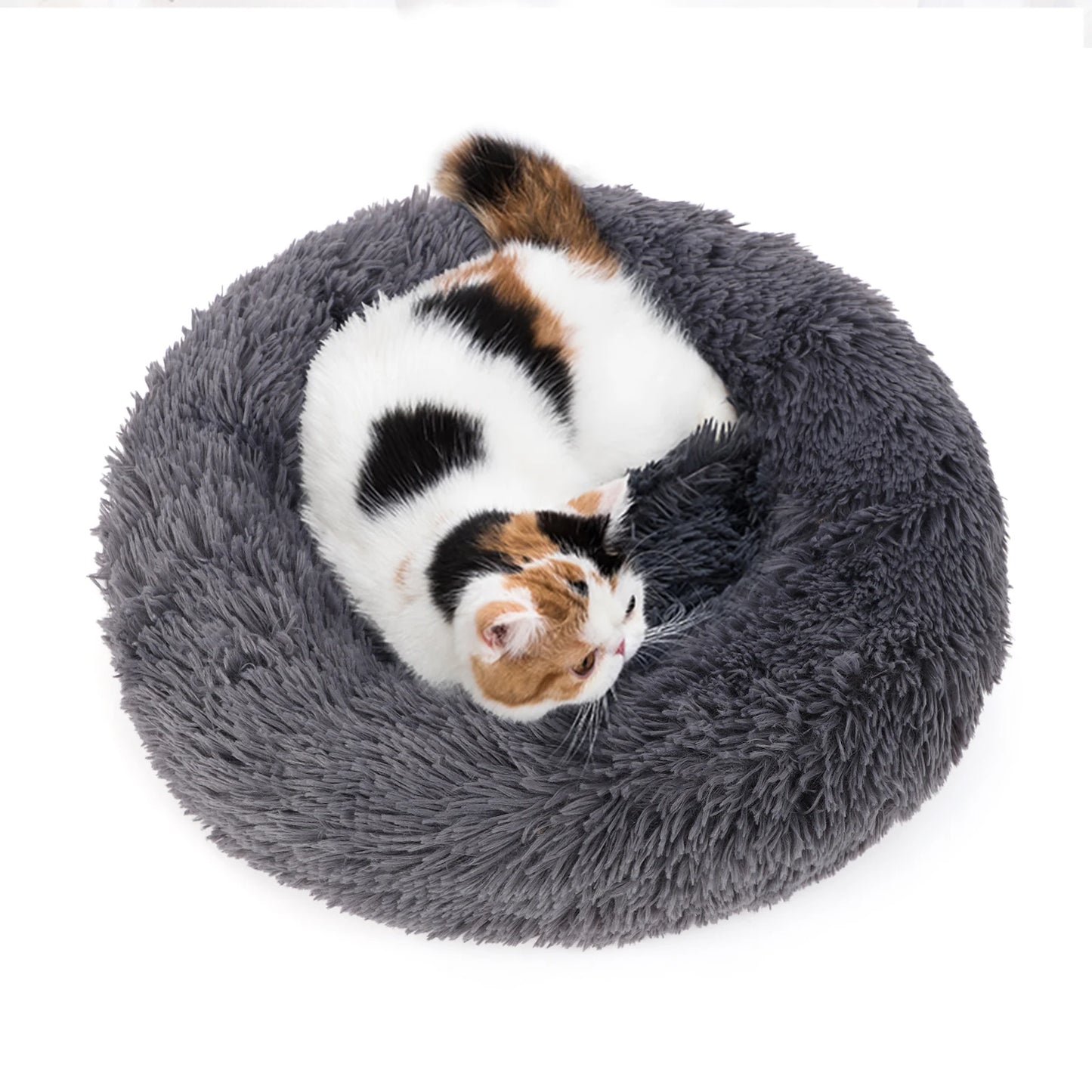 Fluffy Pets Dogs Beds Large Round Dog Bed Super Warm, Soft Cat House Plush Cat Nest