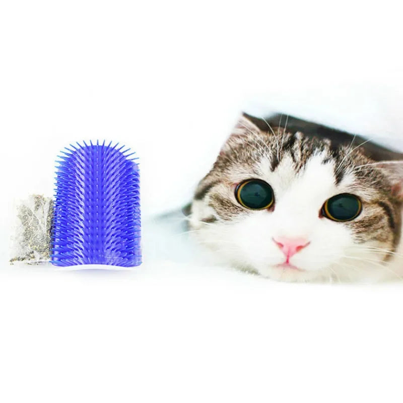 Cat Self Groomer Brush Pet Grooming Supplies Hair Removal Comb for Cat Dog Hair Shedding Trimming Cat Massage Device with catnip