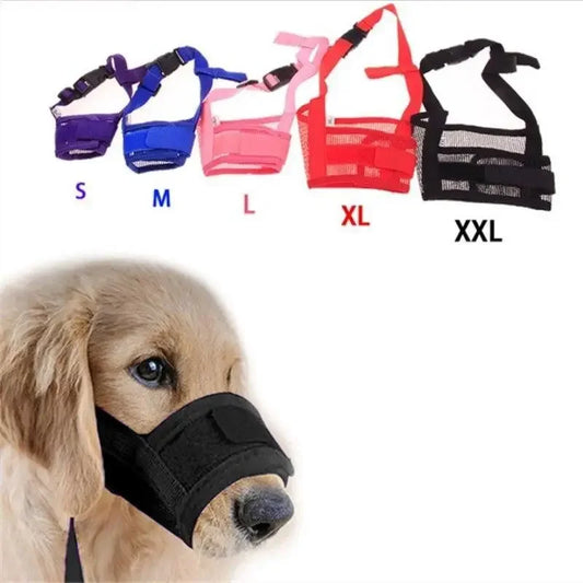 Pet Dog Adjustable Mask Bark Bite Mesh Mouth Muzzle Grooming Anti Stop Chewing Pets Accessories Dog bandana bulk Pet toys dog