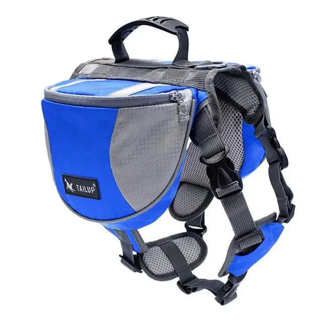 Pet Outdoor Backpack Large Capacity Dog Adjustable Saddle Bag Luxury Dog Backpack Harness Carrier For Traveling Hiking