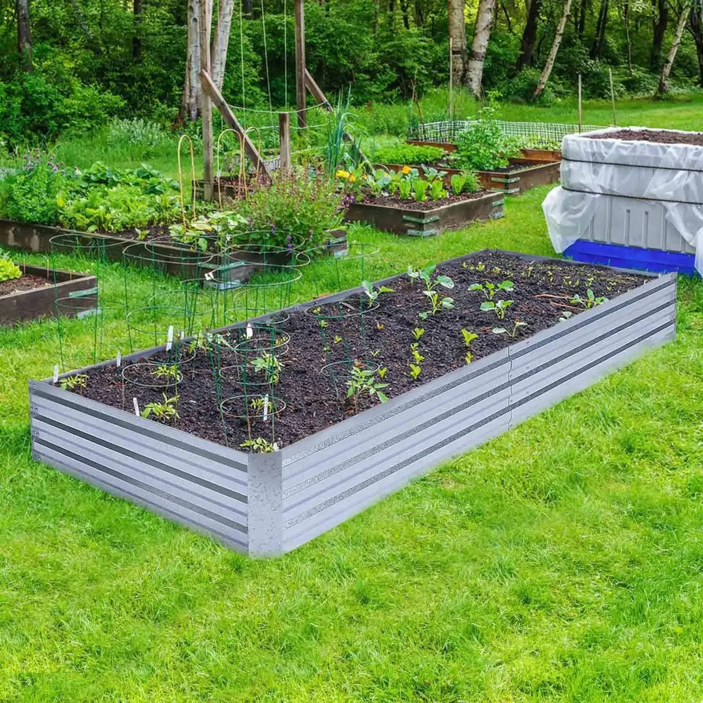 Raised Large Metal Planter Box