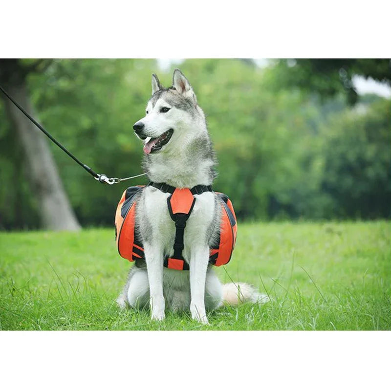 Pet Outdoor Backpack Large Capacity Dog Adjustable Saddle Bag Luxury Dog Backpack Harness Carrier For Traveling Hiking