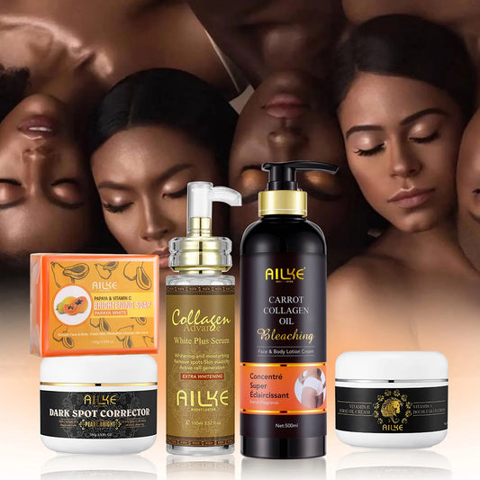 Collagen Skin Care Kit, Reduce Spots, Whitening, Even Skin Tone, For Dark Skin, Black Skin, African Skin, Caramel Skin