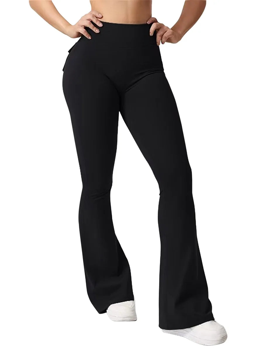 Women s High Waist Yoga Leggings with Pockets Tummy Control Workout Running Pants Stretchy Booty Leggings