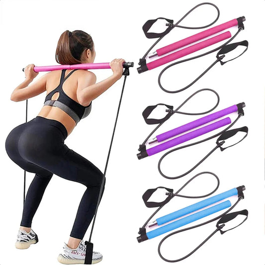 Multifunctional Pilates  Combination Fitness  Yoga Chest Expansion Tension Rope Back Trainer Elastic Rope Stretching Belt