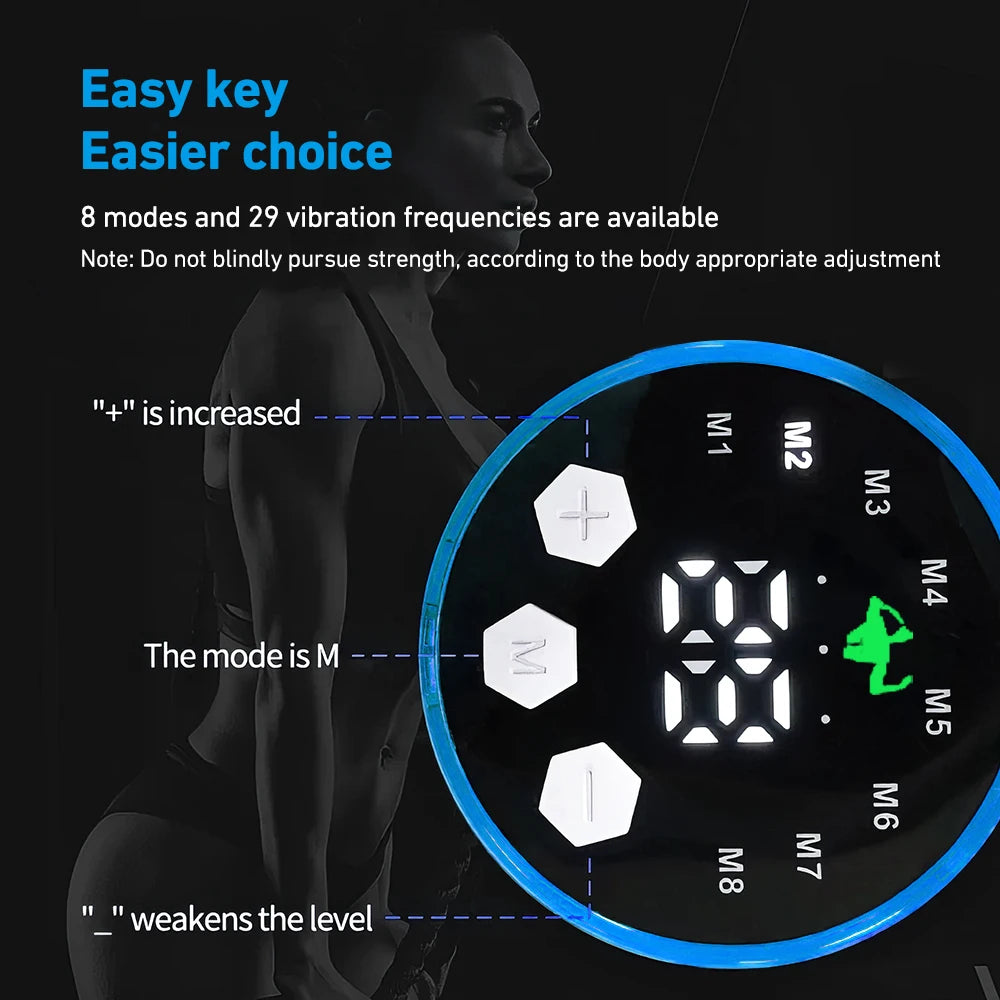 Wireless EMS Muscle Stimulator Smart Fitness Abdominal Massager Electric Training Weight Loss Stickers ABS 29 Level 8 Modes